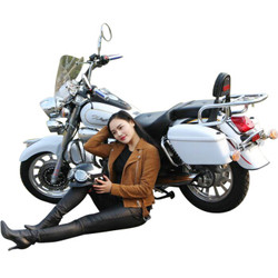民宇 风暴太子摩托车跑车可上牌150cc长款骑士 珠光白 国三—150风冷发动机