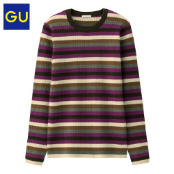 GU 极优 320611 女装条纹针织衫