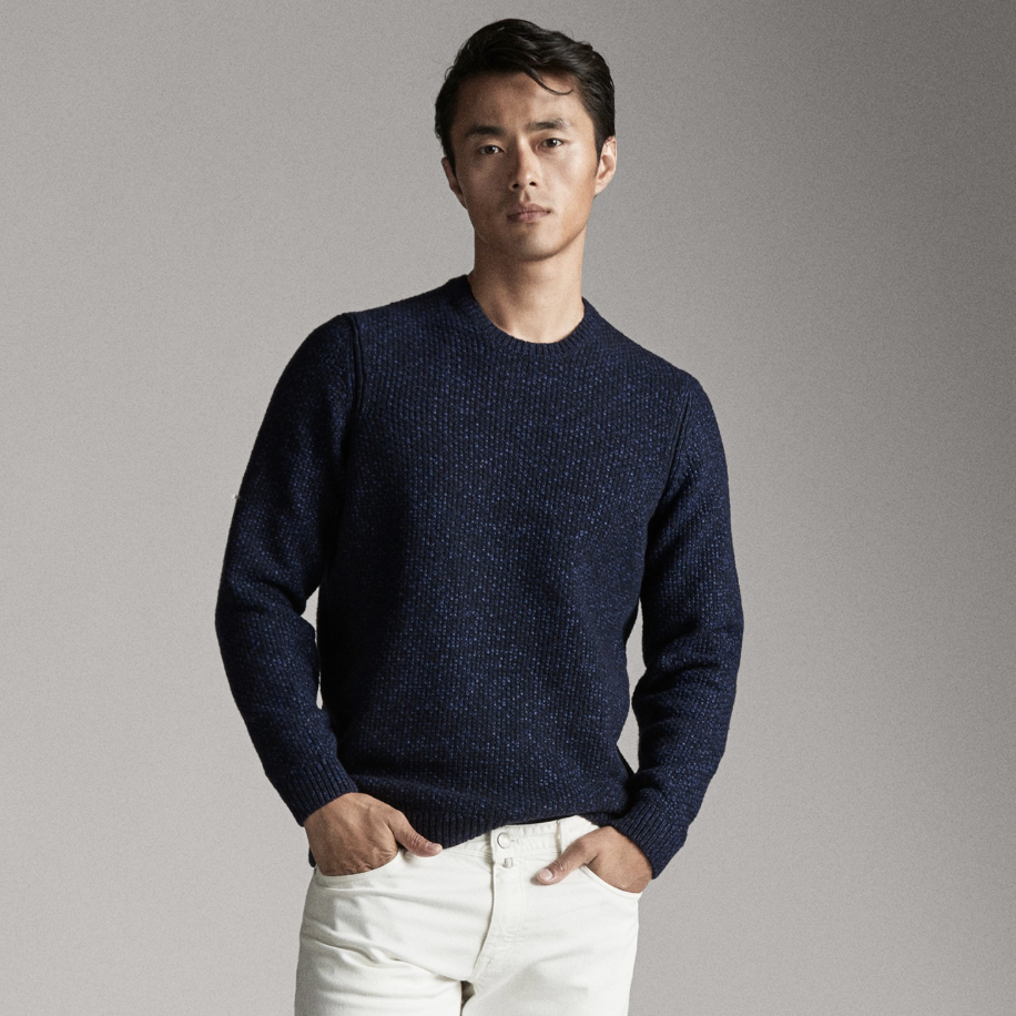 dutti 00944312401 男款圆领针织衫                 所属分类:男士