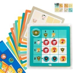 DALA 达拉 儿童入门数独游戏棋 二合一逻辑动物棋 共40面题卡 配玩法说明书