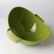 茶花塑料沥水篮加厚洗水果盆厨房洗菜篮 绿色 *4件