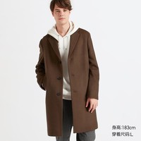 UNIQLO 优衣库 420920 男士羊毛混纺长大衣