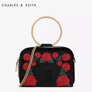 CHARLES & KEITH CK2-80700661 派对风浪漫玫瑰迷你单肩包