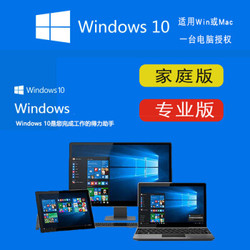 windows10家庭版/win10专业版企业版64位/Mac电脑双系统激活码密钥 专业版(邮箱发送+无票)