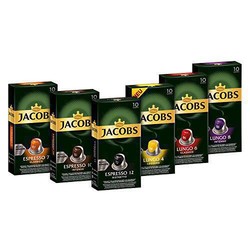 Jacobs 咖啡胶囊品尝盒 Nespresso®*兼容 6种不同的口味，6 x 10 装