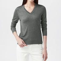 lativ 诚衣 43784 女士V领套衫针织衫