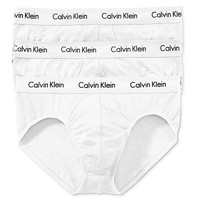 卡尔文·克莱恩 NU2661 CK男士舒适纯棉贴身低腰纯色透气三角内裤3条装