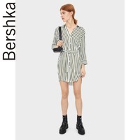 Bershka 巴适卡 05816619505 女士条纹衬衫