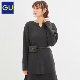 GU 极优 GU320540000 女装华夫格针织长衫