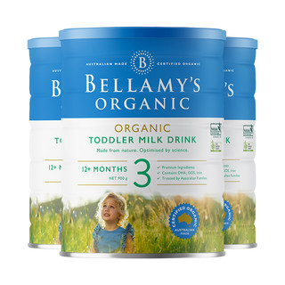 BELLAMY'S 贝拉米 经典系列 有机幼儿奶粉 澳版 3段 900g*3罐