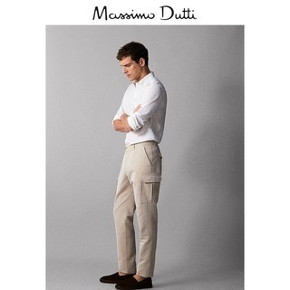 Massimo Dutti 00008008802-25 男装亚麻休闲裤
