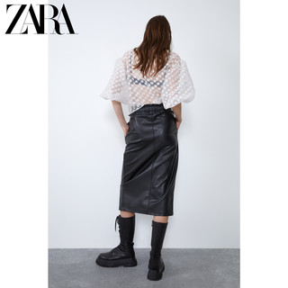 ZARA TRF 07385155250 波点透明硬纱上衣