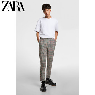 ZARA 08288322330 格子九分收腿裤