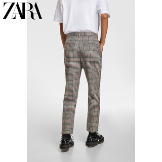 ZARA 08288322330 格子九分收腿裤