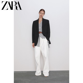 ZARA 09479254070 女装口袋条纹翻领衬衫