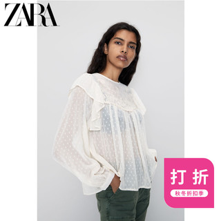 ZARA 07200226712 叠层装饰长袖圆领衬衫