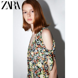 ZARA 08134802330 女装蝴蝶结饰花朵印花连衣裙