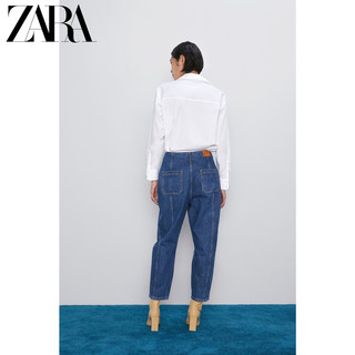 ZARA 08228234407 女装高腰宽松牛仔裤