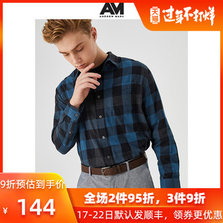 ANDREW MARC AMWM8GS232MNY 男士格子衬衫