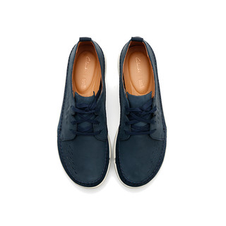 clarks 其乐 Trifri Lace 男款休闲皮鞋 海军蓝 38