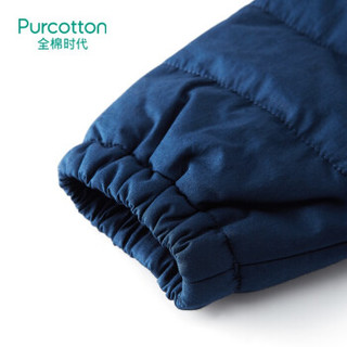 Purcotton 全棉时代 儿童梭织夹克加厚棉袄 宝蓝 150cm