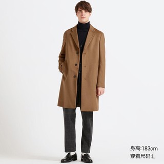 UNIQLO 优衣库 419982 男士羊毛混纺长大衣