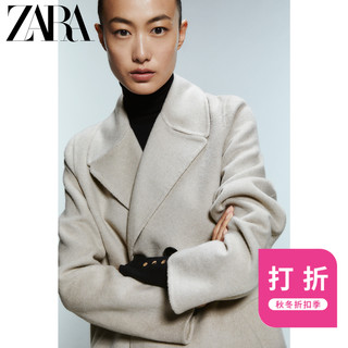 ZARA 07522250711 女士双排扣双面呢羊毛大衣