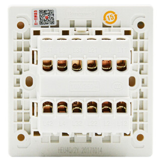 Honeywell 霍尼韦尔 境尚系列 开关插座面板 四开双控 白色