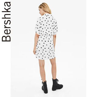 Bershka 巴适卡 00359513060 女士工装款收腰衬衫波点连衣裙