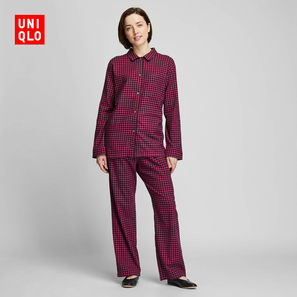 商品uniqlo 优衣库 419862 女士法兰绒睡衣
