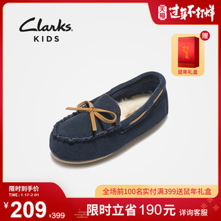 clarks 其乐童鞋牛皮豆豆鞋