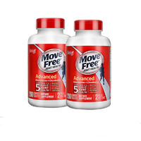 MoveFree益节红瓶红盒维骨力氨糖软骨素钙片  经典红瓶200粒  2瓶装