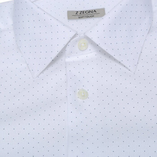 Z ZEGNA 杰尼亚 605050 9DTLER 男士白色棉质长袖衬衫