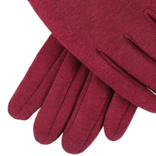 MAXVIVI 手套女 时尚保暖不倒绒触屏手套 WST743209红色