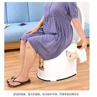 雅伽 移动马桶孕妇老年人坐便器 便携式可移动室内家用简易老年人坐便椅蹲厕尿桶尿盆 白色 单桶 房间用