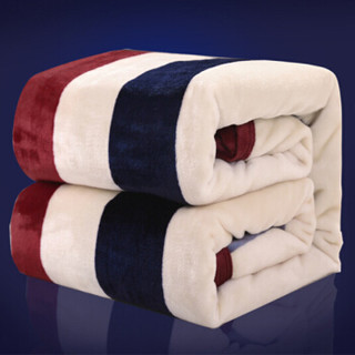雅鹿·自由自在 毛毯加厚法兰绒毯子 午睡空调毯珊瑚绒毛巾被盖毯冬季床单 150*200cm 多彩人生