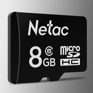 朗科（Netac）8GB TF（MicroSD）存储卡 C6 行车记录仪监控摄像手机内存卡 黑色