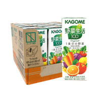 KAGOME 可果美 日本进口kagome可果美橙汁复合果蔬汁野菜生活100原味早餐蔬菜汁果汁饮料200ml*12瓶