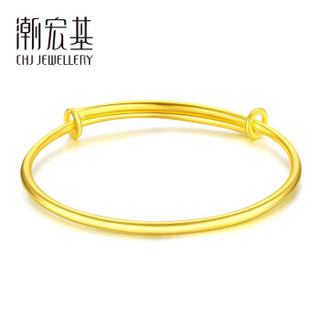 潮宏基 CHJ JEWELLERY 凤羽 足金黄金手镯童镯男女款 计价 SDG30000658 约4.5g