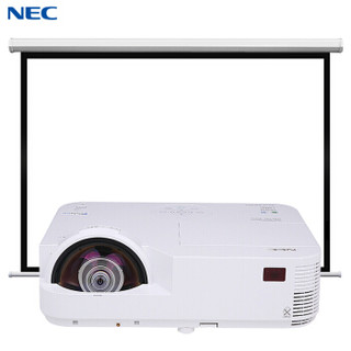 NEC NP-M323HS+ 投影仪 投影机 商用 办公（3200流明 含100英16:10寸电动幕布 免费上门安装）