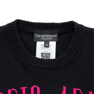 EMPORIO ARMANI 阿玛尼奢侈品女士字母羊绒针织衫 6Z2MWW-2M70Z BLACK-0999 36