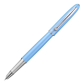 优尚（OASO）A16 钢笔财务特细笔男女士成人学生用练字笔0.38mm 蓝色