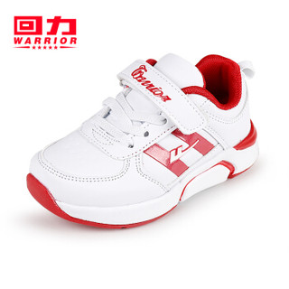 回力儿童运动鞋男女童中大童时尚休闲跑鞋2841 白红 27码鞋内长约16cm