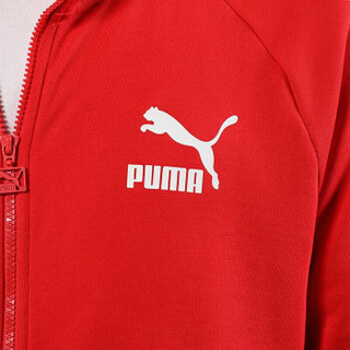 彪马 PUMA 男子 夹克 Iconic T7 Track Jacket TR 针织外套 595976 11 红色 XL码