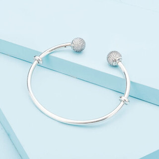 PANDORA潘多拉 时尚爱心锁 新品女友礼物 PDL0016-2 银色 17.5cm