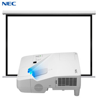 NEC NP-CU4200X 投影仪 投影机 商用 办公（3600流明 含100英寸4:3电动幕布 免费上门安装）