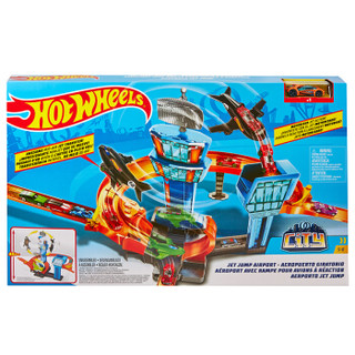 风火轮 HOT WHEELS 男孩玩具 轨道玩具 风火轮电动城市机场情景套装 GFH90
