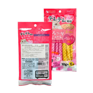 日本盛来知SUNRISE 猫零食 猫条金枪鱼+鲣鱼/鸡肉/扇贝肉泥三包组合装10g*18