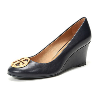 TORY BURCH 托里·伯奇 奢侈品 TB女鞋 海军蓝色皮革高跟鞋 45899 430 9/39码