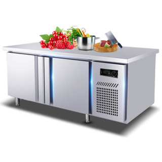 德玛仕（DEMASHI）商用冷藏工作台 厨房奶茶店保鲜操作台 平台雪柜 全冷冻1.5*0.6*0.8米 TDC-15A